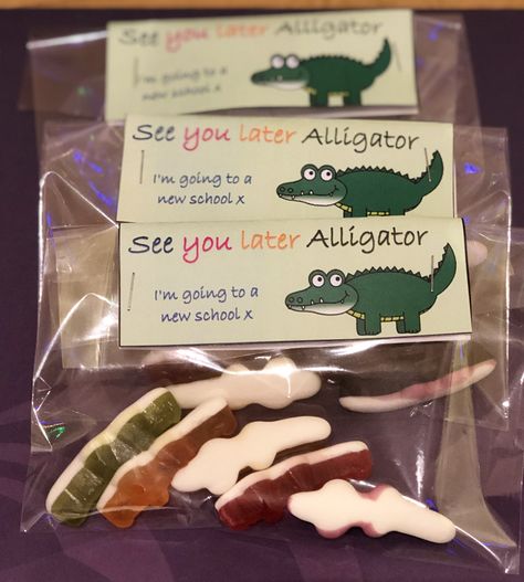 General Gift Ideas, Later Alligator, See You Later Alligator, Leaving Gifts, See Ya, New School, Student Gifts, Teacher Gift, Alligator