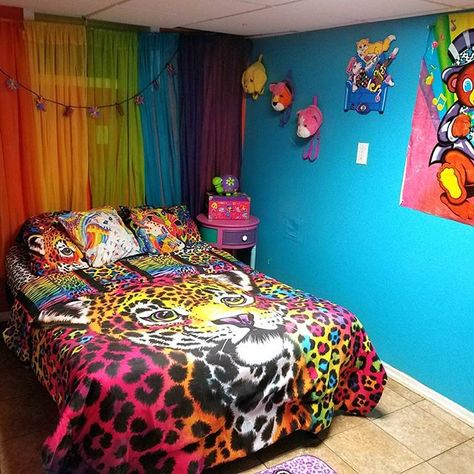 My @lisa_frank bedroom !!! Should i do a room tour!! #lisafrankaddiction #lisafrank #rainbow #lisafrankbedroom #90s #90skid #90sgirl… Lisa Frank Room, Lisa Frank Bedroom, 90s Themed Room, Bedroom 90s, Neon Wonderland, 90s Decor, Rainbow Bedroom, Aesthetic Decor, Lisa Frank