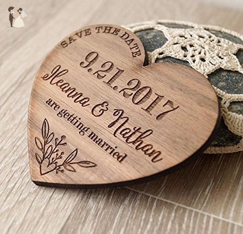 Laser Signs, Wood Laser Ideas, Wedding Magnets, Save The Dates Wedding, Rustic Save The Dates, Wedding Magnet, Laser Cut Wood Crafts, Laser Engraved Ideas, Heart Magnets