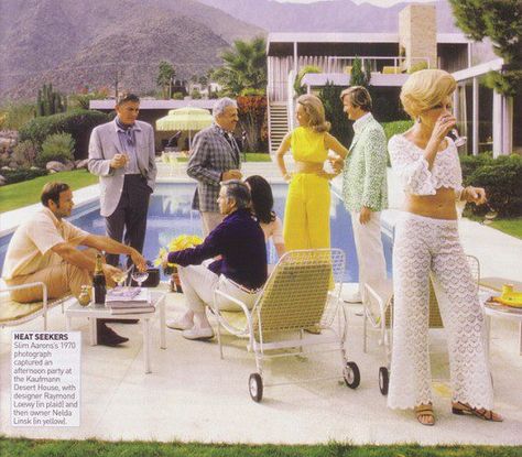 Palm Springs Party, circa 1970's Slim Aarons Photography, Slim Aarons Photos, Kaufmann House, Palm Springs Party, Vintage Palm Springs, Poolside Glamour, Palm Springs Style, Palm Spring, Slim Aarons