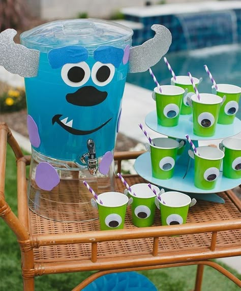 Pixar Diy Decorations, Monsters Ink 1st Birthday, First Birthday Monsters Inc Theme, 2nd Birthday Monsters Inc, Disney Pixar Party, Monsters Inc Dessert Table, Monster Birthday Party 1st, Disney First Birthday Boy, Pixar Birthday Party