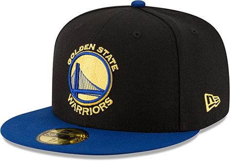 100% Polyester Fitted closure Hand Wash Only New era NBA 59FIFTY fitted cap Officially licensed Contrasting team colors on visor and crown 100% polyester with raised embroidery Team logo on front and NBA on rear New Balance High Tops, Warrior Logo, Nba Golden State Warriors, Black Crown, New Era 59fifty, Fitted Caps, Golden State Warriors, Fitted Hat, Golden State