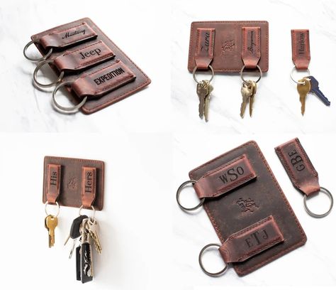 Magnetic Key Holder, Handmade Holiday Gifts, Unique Keychains, Magnetic Wall, Personalized Wall, Amazon Handmade, Leather Keychain, Top Seller, Personalized Leather