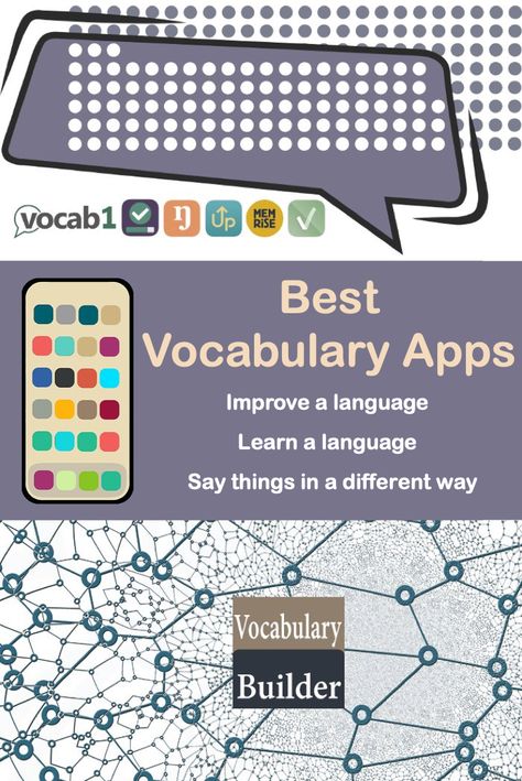 What are the best vocabulary apps for iOS & Android? List of the best apps.  Learn a language. Improve a language. Improve your vocabulary. Say things in a different way and from a different perspective. Everyone can benefit from an improved vocabulary be it for verbal or written communication. #languagelearning #vocabularyapps #vocabulary #learning Apps To Improve Vocabulary, English Apps Learning, Improving Vocabulary Adults, Apps To Improve English, Vocabulary Websites, How To Improve Vocabulary, Vocabulary Apps, Technology Vocabulary, Reading Lounge