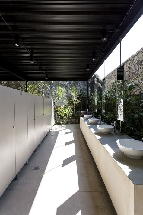 Outdoor Toilet Design, Outdoor Restroom, Public Restroom Design, Toilette Design, Wc Design, Outdoor Toilet, Restroom Design, Architecture Bathroom, Public Bathrooms