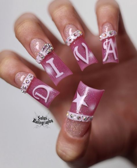 Valentines Nails French, Nail Inspo Hello Kitty, Duck Nails Short, French Tip Nails Pink, Azul Nails, Nails Sanrio, Nails Freestyle, Nails Airbrush, Nails Charm