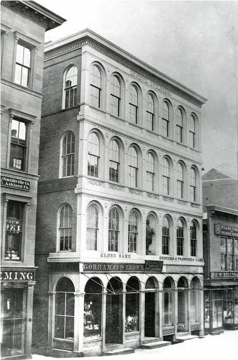 Lyceum Building at 96 Westminster Street in downtown Providence. It was adorned with a statue of Ben Franklin in an alcove above its main entrance. Downtown Providence, Rhode Island History, Ben Franklin, The Turk, Main Entrance, Historic Buildings, Westminster, Rhode Island, Last Night