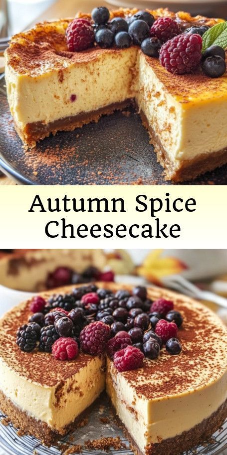 "Autumn Bliss: Creamy Italian Ricotta Cheesecake Recipe" Indulge in the warmth and coziness of fall with a slice of creamy Italian Ricotta Cheesecake. This delightful dessert is infused with hints of cinnamon and nutmeg, making it the perfect treat for September gatherings. #ItalianCheesecake #RicottaCheesecake #FallDessert #AutumnRecipes #Baking #DessertRecipe #CozyBaking #ComfortFood #DeliciousAutumn Ricotta Cheesecake Recipes, Spiced Cheesecake, Italian Ricotta Cheesecake, Italian Cheesecake, Spice Cheesecake, Ricotta Cheesecake, Orange And Gold, Fall Spices, Cheesecake Recipe