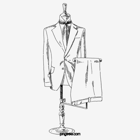 Suit Drawing Men, Drawing Suit, Mans Suit, Clothes Clipart, Black Line Drawing, Men Drawing, Wing Drawing, Line Clipart, Drawing Men