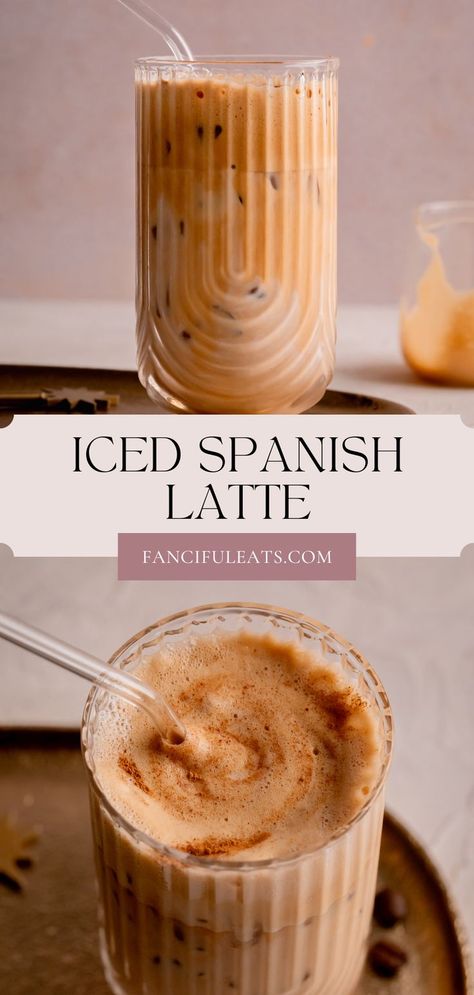 Iced Spanish Latte. Condensed Milk Coffee, Spanish Latte, Drinks Hot Chocolate, Healthy Protein Smoothies, Iced Latte Recipe, Sweetened Condensed Milk Recipes, Sweet Condensed Milk, Homemade Coffee Creamer, Espresso Recipes