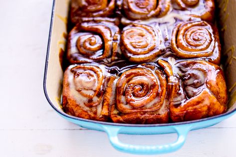 Ooey Gooey Cinnamon Buns Gooey Cinnamon Buns, Bread Dough Recipe, Breakfast Ingredients, Dough Recipes, Food Lab, Flaky Salt, Out Of Nowhere, Ooey Gooey, Bread And Pastries