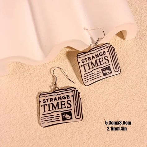 Silly Earrings, Shrinky Dink Earrings, Crazy Earrings, Times Newspaper, Funny Earrings, Quirky Jewelry, Everyday Gifts, Acrylic Jewellery, Trendy Gift