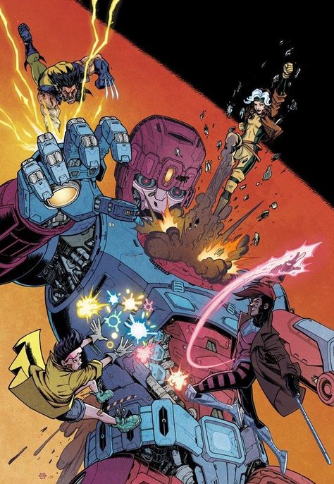 Marvel The Sentinels: Sentinel X X Men Sentinel, Xman Marvel, Marvel Xmen, Comic Villains, Marvel Artwork, Comic Book Artwork, Wolverine Marvel, Arte Dc Comics, Marvel Villains