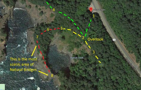 How to Hike Down Into Natural Bridges in Oregon Amazing Maps, Beautiful Hikes, Us Road Trip, Ozark Trail, Southern Oregon, Natural Bridge, Secret Beach, Day Hike, Oregon Coast