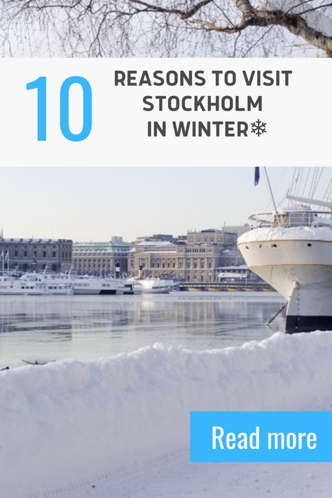 Discover all the activities along with the snowing landscapes and stunning colors that make Stockholm a perfect destination for your winter holidays. #travel #stockholm #winterholidays #europe Stockholm Winter, Building Silhouette, Stockholm Archipelago, Visit Stockholm, Winter Reads, Winter Photo, Winter Sun, It's Going Down, Northern Europe