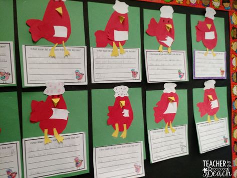 Little Red Hen Activities, Hen Activities, Fun Reading Activities, Solar System For Kids, Teddy Bear Day, Guided Reading Groups, Little Red Hen, Red Hen, Writing Crafts