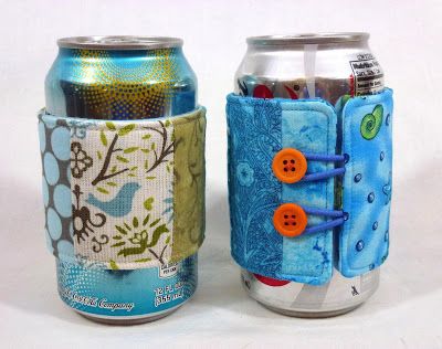 Leslie's Art and Sew: Summer Sewing: Soda Can Cozy Tutorial Summer Sewing Projects, Can Cozy, Summer Sewing, Summer Quilts, Small Sewing Projects, Creative Images, Sewing Gifts, Fabric Projects, Beat The Heat