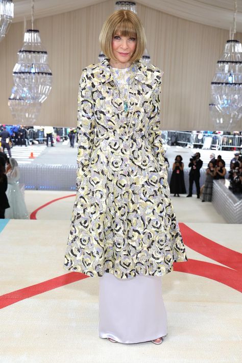 Anna Wintour Met Gala, Avant Garde Outfit, 2023 Red Carpet, Met Gala Red Carpet, Black Platform Shoes, The Met Gala, Anna Wintour, Costume Institute, Linnet