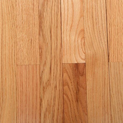 Bruce Natural Oak 3/4 in. Thick x 2-1/4 in. Wide x Varying Length Solid Hardwood Flooring (320 sq. ft. / pallet)-SHD2210P - The Home Depot Bruce Hardwood Floors, Red Oak Hardwood Floors, Prefinished Hardwood Floors, Texas Farmhouse, Grey Vinyl Flooring, Red Oak Floors, Red Oak Hardwood, Solid Hardwood Flooring, Prefinished Hardwood