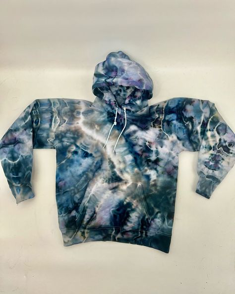 Sheesh this came out better than the listing photo! They’re #madetoorder if interested check em out in my #etsyshop ❤️❤️❤️ #etsyseller #fypage #instaart #ootd #instadaily #explorepage #trippydyesco #tiedyelove #icedye #tiedyehoodie #boho Bleach Tie Dye Hoodie, Hippie Clothing, Fabric Dye, Bleach Tie Dye, Ice Dye, Dye Hoodie, Blue Ice, Cotton Gifts, Men's Tie