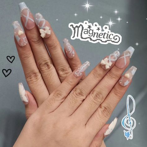 Nails inspired by illit. The cat was a struggle to draw #nailart #gelxnails #illit #kpop #nailsaustralia #coquette K Pop Inspired Nails, Kpop Idols Nails, Kpop Nails Ideas, Twice Nails, Kpop Nails Designs, Kpop Inspired Nails, Kpop Idol Nails, Dr Hairstyles, Illit Kpop