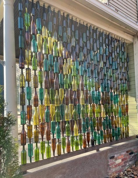 Paint Wall Decor, Wine Bottle Garden, Wine Bottle Wall, Wall Decor Aesthetic, Wall Aesthetic, Bottle Garden, Paint Wall, Aesthetic Wall Art, Bottle Wall