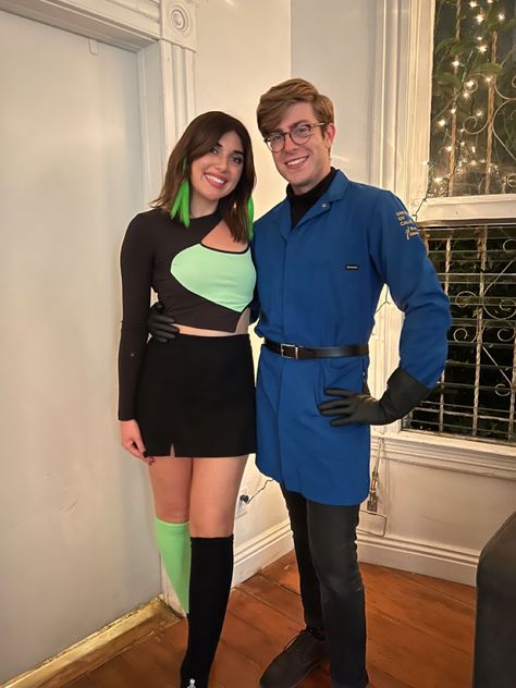 Couple Halloween Costumes Kim Possible, Shego And Ron Costume, Kim And Monique Costume, Dr Drakken And Shego Halloween Costumes, Shego Plus Size Costume, She Go And Drakken Costume, Kim Possible Group Costume, Sheego And Drakken Costume, Plus Size Shego Costume