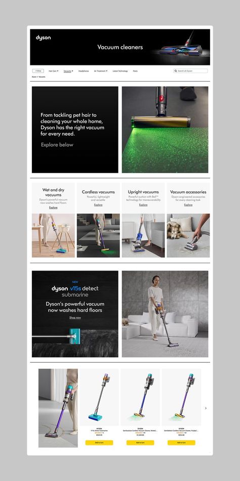 Shop / store page Amazon storefront design inspiration. #amazon #storefront #design #e-commerce #hair #vaccum #fan #headphone #home Store Front Design, Amazon Storefront Design, Storefront Design, Amazon Storefront, Amazon Store, Store Front, Front Design, E Commerce, Design Inspiration