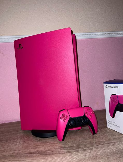 Ps5 Aesthetic, Pink Video, Dream Phone, Ipad Essentials, Face Plates, Pink Games, Pink Lifestyle, Pretty Pink Princess, Pink Stuff