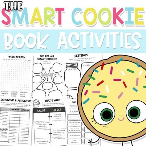 Jory John Author Study, The Smart Cookie Book Activities, Jory John Book Activities, Smart Cookie Printable, Cookie Activities, The Smart Cookie, Elf Classroom, First Week Activities, Read Aloud Activities