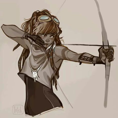 Aloy (Horizon Zero Dawn) official Concept art by loish Art Sketches Character Design, Concept Art Sketches, Archery Poses, Art Projects For Teens, Easy Art Projects, Horizon Zero Dawn, Poses References, Character Poses, Art Characters