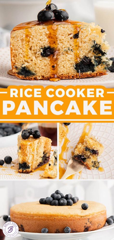 Pancake Cake In Rice Cooker, Pancakes In A Rice Cooker, Pancake Mix In Rice Cooker, Rice Cooker Pancake Recipe, Pancake In Rice Cooker, Rice Cooker Oatmeal Recipes, Rice Cooker Breakfast, Rice Cooker Breakfast Recipes, Rice Cooker Desserts