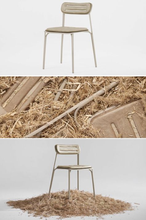 Made From Hemp, PEEL Chair is Responsible Alternative to Ubiquitous Plastic Stacking Chair Unique Chair, Stacking Chairs, Plastic Chair, Harmful Chemicals, Chair Design, Chemicals, Biodegradable Products, Design Ideas, Human