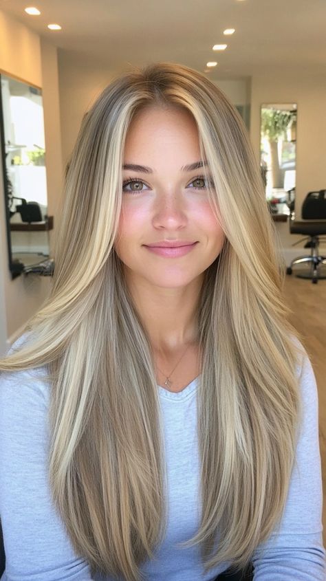 Cute Layers Haircuts, Fall Haircut For Long Hair, Long Haircut With Layers Blonde, Haircuts For Hair Medium, Medium Layers On Long Hair, Trendy Haircuts For Women 2024, Unstyled Curtain Bangs Straight Hair, Cute Hair Cuts Medium Long, Long Blonde Hair With Long Layers