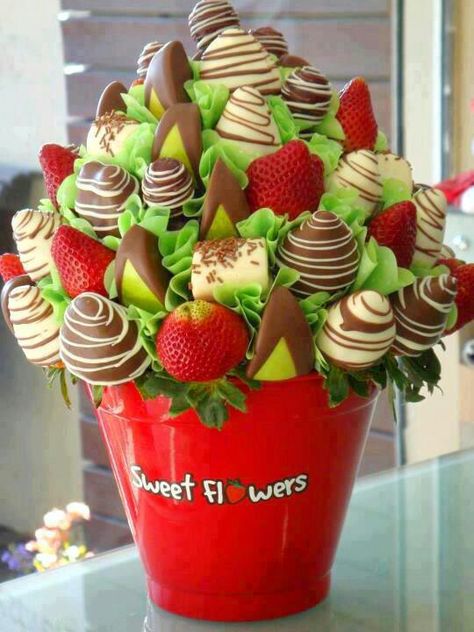 Fruit bouquet Covered Strawberries, Chocolate Covered Strawberries, Chocolate Covered, Strawberries, Fruit, Green, Red