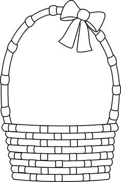 Easter Basket Printable, Easter Basket Template, Easter Basket Pattern, Easter Art Project, Easter Coloring Sheets, Spring Themes, Spring Lessons, Easter Egg Coloring Pages, Basket Drawing