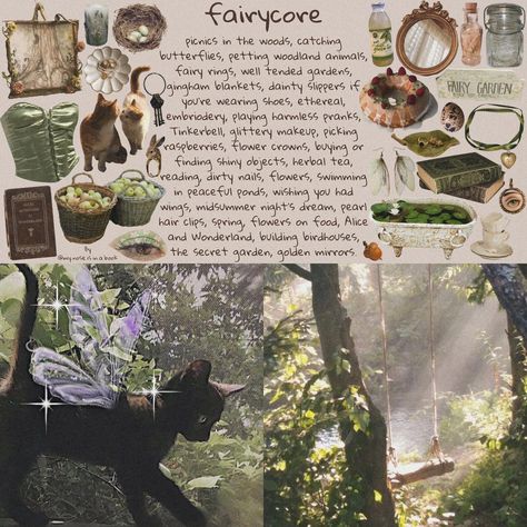 #fairy #aesthetic #fairycore #moodboard #lookbook #fairycoreaesthetic Fairycore Journal Ideas, How To Be Fairycore, How To Be A Fairy Aesthetic, Fairycore Activities, Fairycore Usernames, Fairycore Username Ideas, Fairycore Lifestyle, Fairy Land Aesthetic, Faeriecore Aesthetic