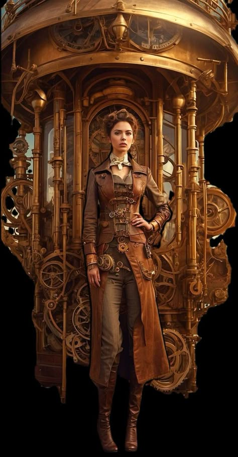 Time Traveler Concept Art, Steampunk Scenery, Steampunk Fashion Women, Steampunk Photography, Cogs And Gears, Steampunk Costumes, Steampunk Characters, Steampunk Woman, Steampunk Items