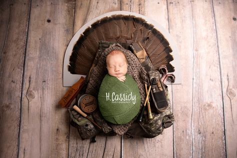 NEWBORN BOY SESSION | VAIL ARIZONA BABY PHOTOGRAPHER - Heather Cassidy Turkey Newborn Pictures, Newborn Turkey Pictures, Hunting Newborn Photos, Hunting Newborn Photography, Baby Boy Nursery Hunting Theme, Hunting Newborn Pictures, Hunting Baby Pictures, Baby Boy Hunting Nursery, Hunting Nursery Theme Boy