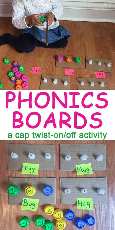 Phonics Boards – HAPPY TODDLER PLAYTIME Sensory Bins For Toddlers, Fine Motor Skills Activities, Motor Skills Activities, Squeeze Pouch, Skills Activities, Phonics Activities, Educational Baby Toys, Alphabet Activities, Preschool Fun