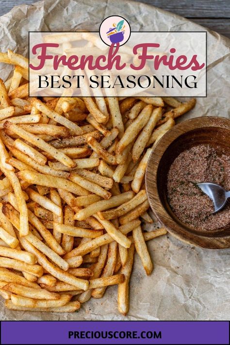 Seasoning For French Fries, French Frie Seasoning, Fry Seasoning, French Fry Seasoning, Homemade Dry Mixes, Homemade French Fries, Spice Mix Recipes, Seasoning And Spice, Rub Recipes