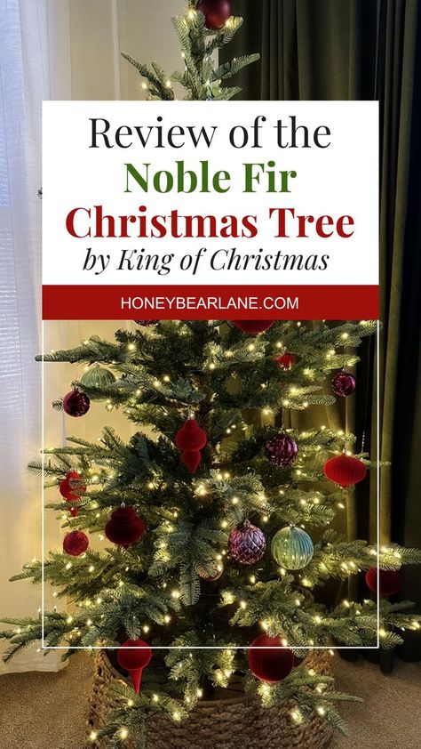 Dive in for a mesmerizing review of the Noble Fir Tree by King of Christmas, prelit lights, remote and several light options included. Experience the Christmas magic in full swing and get ready to be dazzled! Noble Fir Christmas Tree, Noble Fir Tree, Fir Christmas Tree, Ornaments Christmas Tree, Christmas Tree Decorating, Tree Decorating, Fir Tree, Handmade Christmas Gifts, Ideas Handmade