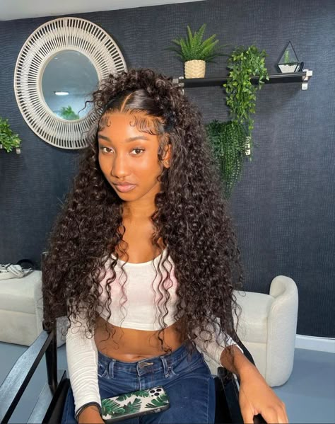 Frontal Wig Hairstyles, Wig Ideas, Birthday Hairstyles, Birthday Hair, Pelo Afro, Frontal Hairstyles, Clip Hairstyles, Girls Hairstyles Braids, Dope Hairstyles