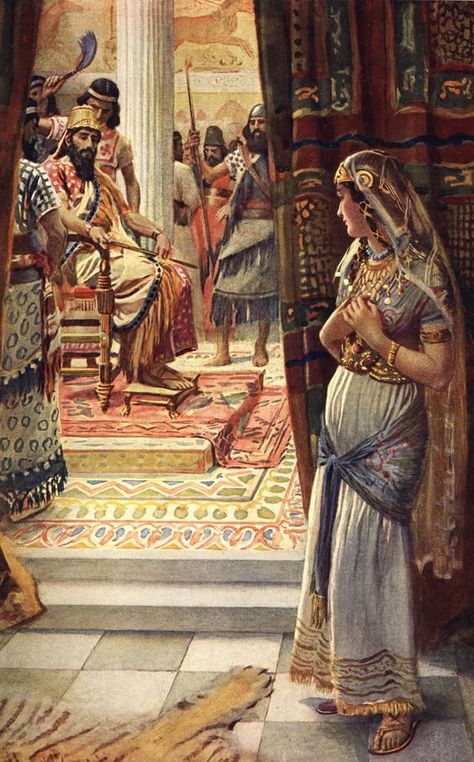 Persian History, Persian Warrior, Story Images, Catholic Pictures, Queen Esther, Ancient Persia, Bible Illustrations, Ancient Mesopotamia, Bible Pictures