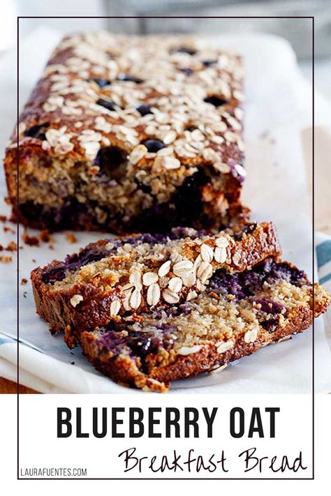 Oat Quick Bread, Oat Flour Recipes, Oat Breakfast, Healthy Breakfast Idea, Dessert Breads, Blueberry Oat, Breakfast Cookies Healthy, Breakfast Bread Recipes, Oatmeal Bread