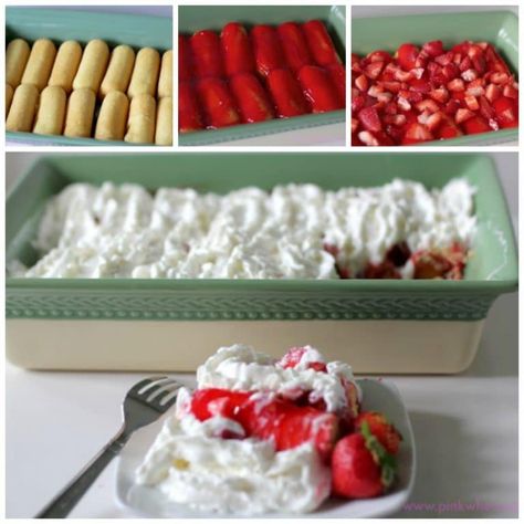 Easy NO BAKE Strawberry Cloud Cake Strawberry Cloud Cake, Fruit Salad Ideas Parties, Amish Noodles, Cloud Cakes, Cakes Strawberry, Twinkie Cake, Pie Fillings, Sliced Strawberries, Cloud Cake