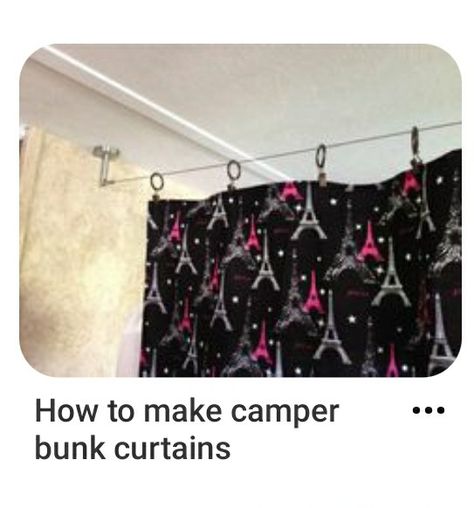 Camper Privacy Curtain, Rv Bunk Curtains, Rv Bunk Privacy Curtains, Rv Bunk Bed Curtains, Rv Privacy Curtain Ideas, Bed Privacy Curtain, Curtain Diy Ideas, Camper Bunkhouse Remodel, Bunk Curtains