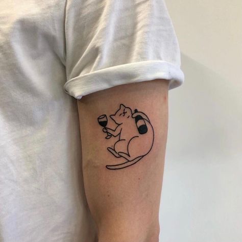 Comedy Tattoo, Tatuaje Studio Ghibli, See Tattoo, Cat Tattoo Designs, Cute Tiny Tattoos, Arm Band Tattoo, Discreet Tattoos, Dainty Tattoos, Baby Tattoos