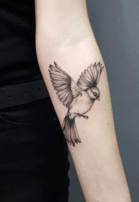 Bird Tattoo Arm Women, Bird Tattoos For Women Arm, Bird Tattoo Arm, Sparrow Tattoo Design, Bird Tattoos Arm, Bird Tattoos For Women, Vogel Tattoo, Simple Tattoos For Women, Tattoo Bird