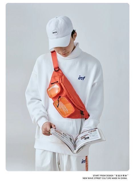 Bum Bag Outfit, Bag Transparent, Mens Photoshoot Poses, Hype Clothing, Fanny Bag, Side Bags, Streetwear Men Outfits, Bum Bag, Leather Bags Handmade